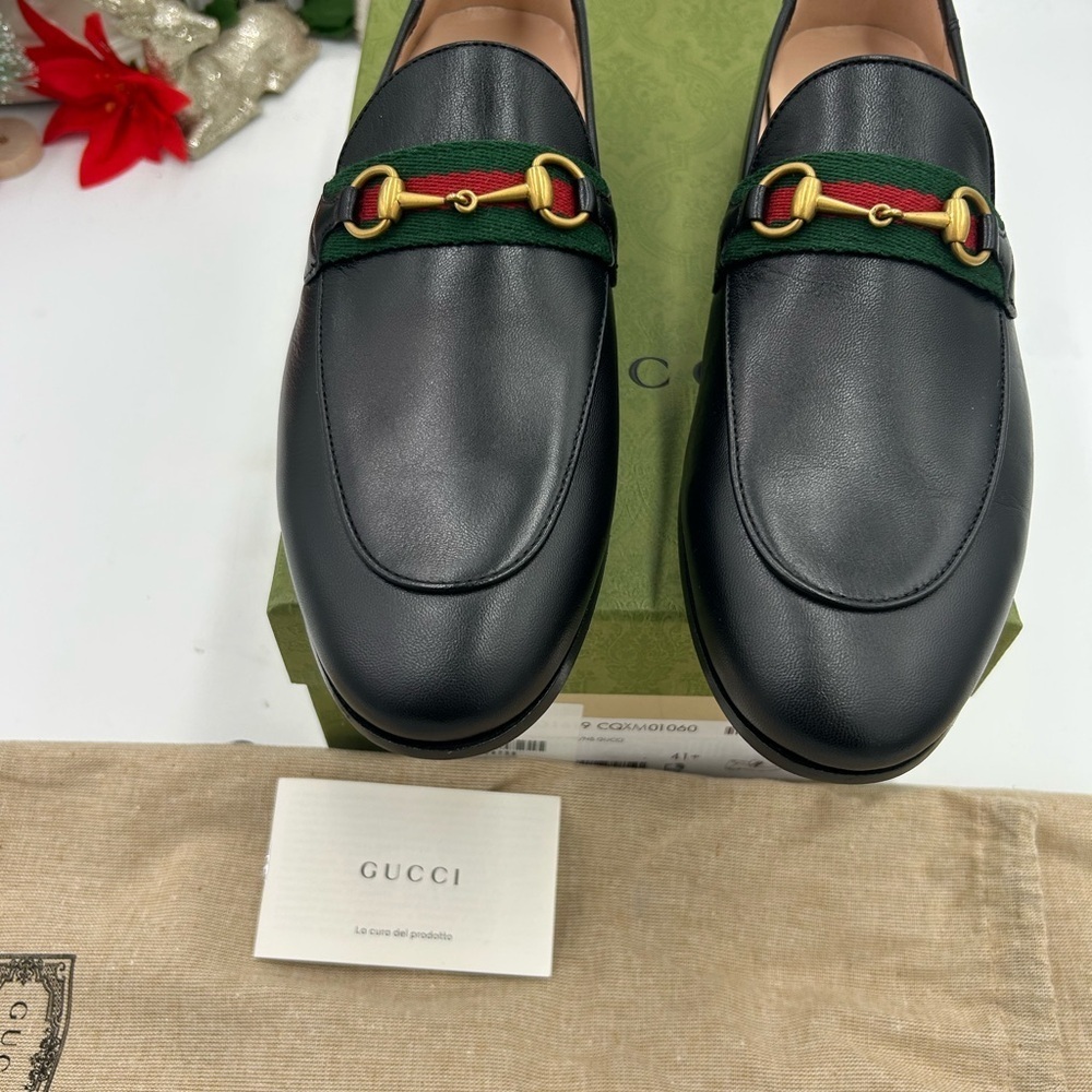 Women's Gucci, jordaan leather loafers size 41.5 made in Italy - Picture 3 of 10